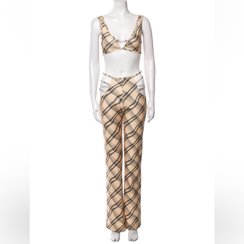 I.AM.GIA Tan and Black Plaid SET in XS